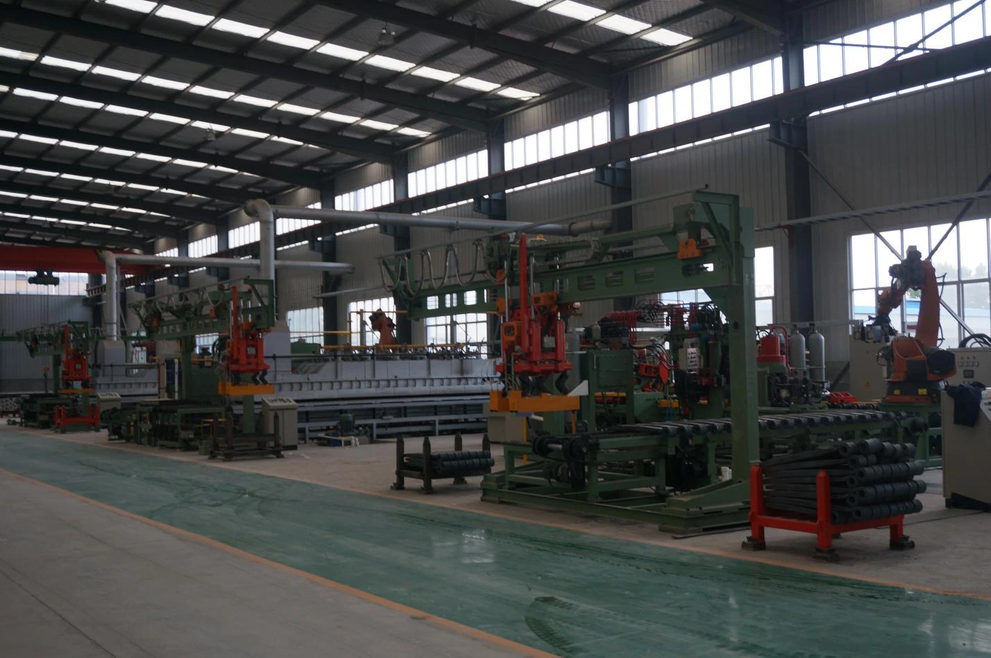 Automatic suspension guide-arm forming line